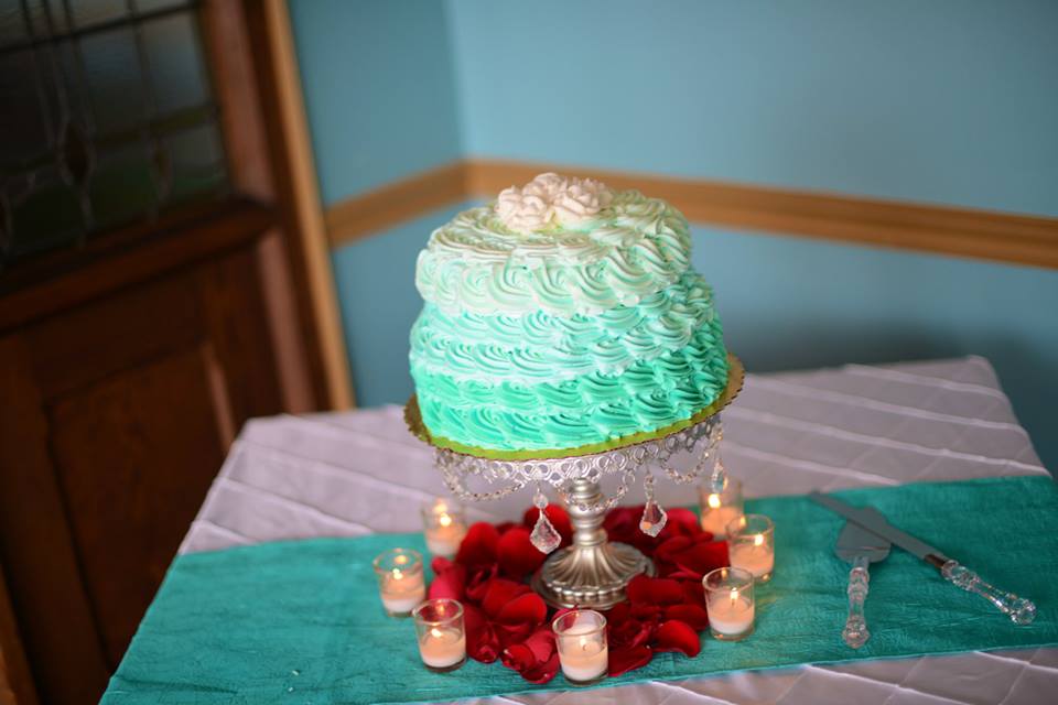 galveston elopement wedding cake
